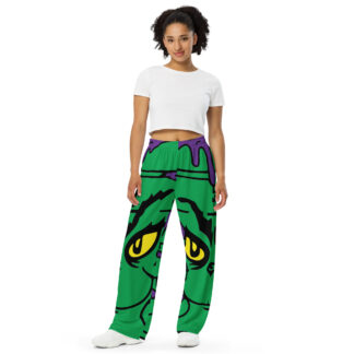 Grinch Cup All-over print unisex wide-leg pants